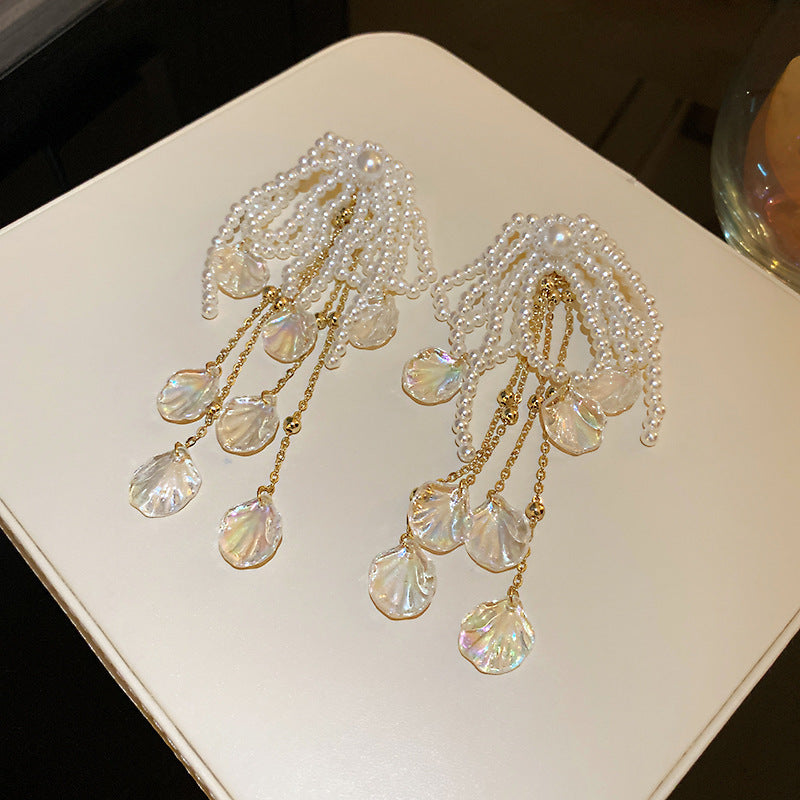 Long Pearl Earrings