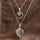 Moonstone Pendant Double Chain Necklace