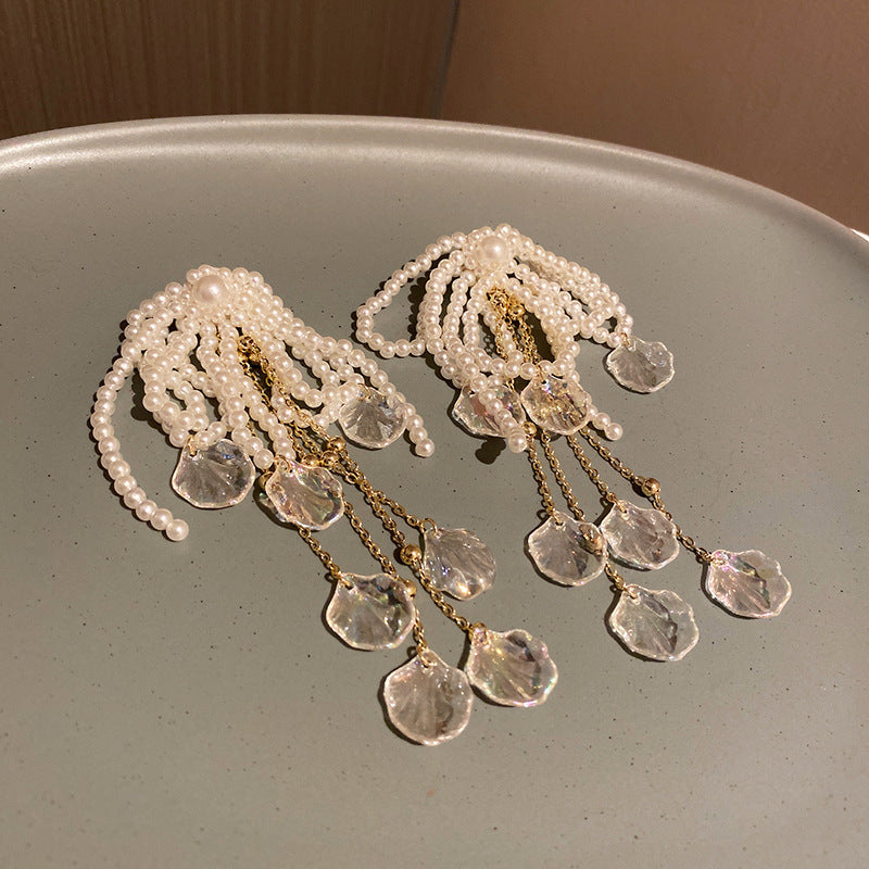 Long Pearl Earrings